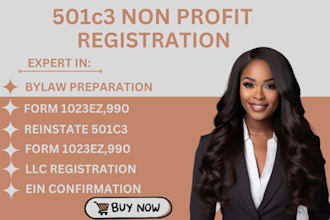 file your 501c3 paperwork, non profit registration, form 1023 ez and full, bylaw