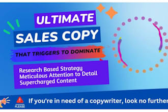 write highly converting sales copy and landing pages to skyrocket your business