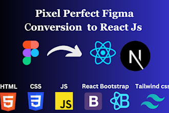 develop a responsive front end website html5, css3, react js