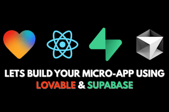 develop and fix lovable supabase ai web app or saas mvp