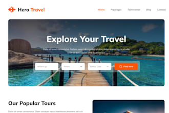 build tour and travel booking or hotel management website