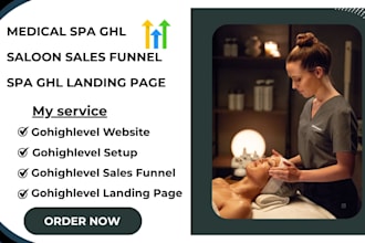 setup medical spa gohighlevel saloon sales funnel ghl landing page automation