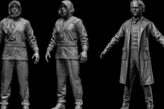 3d character modeling for 3d printing, 3d model, sculpting, action figure, toys