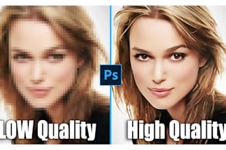 enhance blurry, low resolution photos to high quality