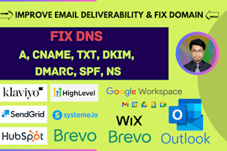 fix spf, cname, txt, dkim, dmarc, dns records professionally