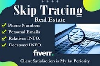 provide motivated seller, cash buyer bulk skip tracing