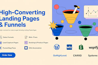 design carrd website wix, thrivecart, gohighlevel landing page wix redesign