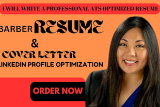 write a professional barber resume, job winning resume, cv