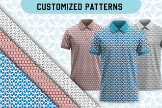 design seamless shirt pattern, fabric pattern, print pattern with mockup