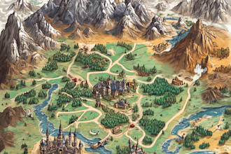 design vector maps, event maps, fantasy festival maps