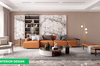 interior design living room, bedroom, home design 3d renders with VR