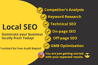 do monthly local SEO to improve your gmb and website map rankings