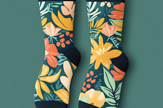 draw a unique socks design