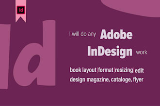 do any adobe indesign work