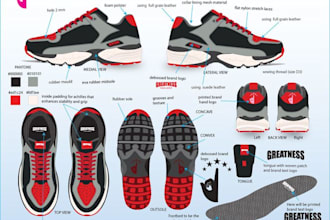 do shoe tech pack, shoe design, sneakers, footwear design, flat sketch, heels