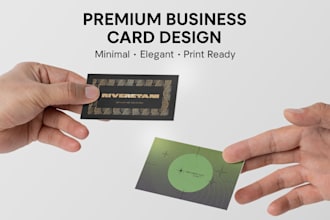luxury and minimal business card with print ready files