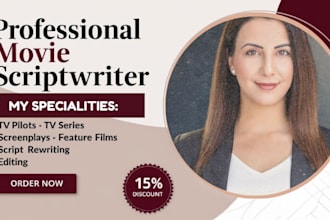 ghostwrite movie script, TV series screenplay feature film script, screenwriting