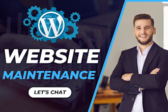 do wordpress support and maintenance, website update and fix wordpress errors