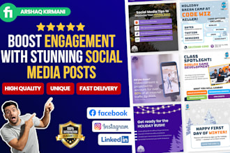 design engaging instagram posts, facebook posts and custom canva templates