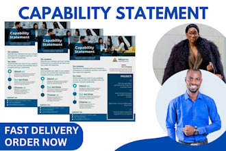 design and write government capability statement, modern capability statement