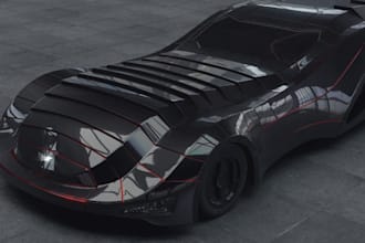 refine 3d antique car to modern style,3d vintage car,interior,fusion 360 render