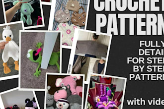 crochet pattern, amigurumi pattern, pattern pdf, etsy vide esty digital product
