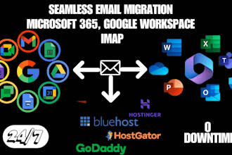 migrate emails and users from google or imap to microsoft 365 with zero downtime
