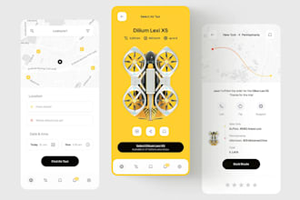 develop and design responsive ui for taxi booking app, uber app, online taxi app