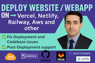 deploy react js, next js website to netlify, vercel,aws etc