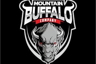 design mountain buffalo company logo