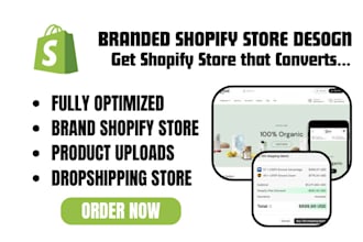 design shopify website, build shopify store, shopify dropshipping store