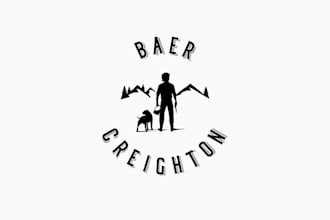 design mountain man dog logo
