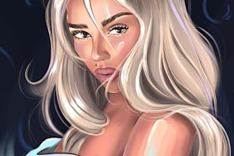 paint a realistic digital portrait
