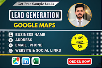 scrape google map for lead generation, maps scraper, b2b data extraction