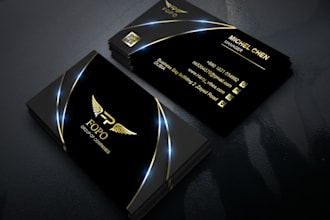 do a professional minimalist luxury business card design