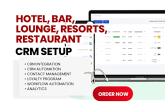 setup hotel crm bar crm lounge crm hotel booking crm resorts restaurant crm