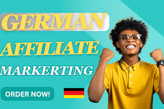 focus on promoting affiliate links, referral links affiliate products to german