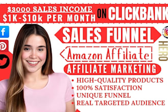 run sales funnel ads for clickbank amazon affiliate  website marketing