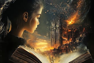 create a unique fantasy book cover illustration