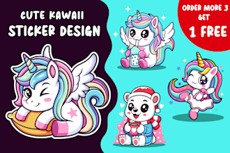 draw cute sticker design