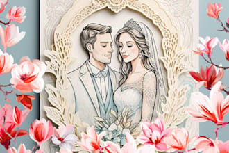 creat a wedding card