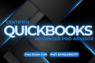 be your accountant, do bookkeeping in quickbooks online