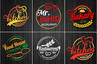 design restaurant, fast food, bakery, food truck or food logo