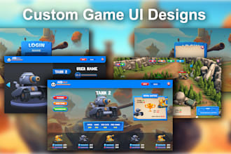 a professional game hud, menu, and UI elements