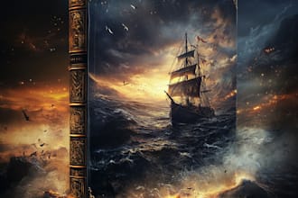 create a unique fantasy book cover illustration