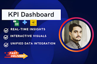 design automated KPI dashboard for real time reporting in power bi, excel