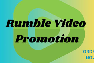 do organic rumble video promotion