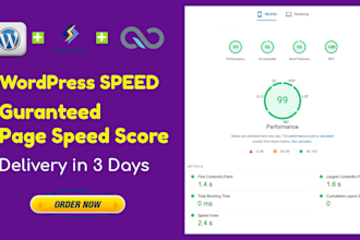increase wordpress page speed score and load time