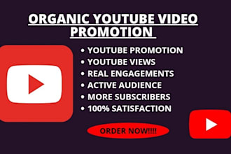 do organic youtube video promotion to increase 5000 views fast