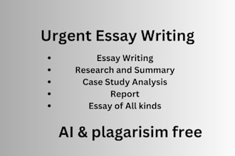 do urgent essay writing as an essay writer expert